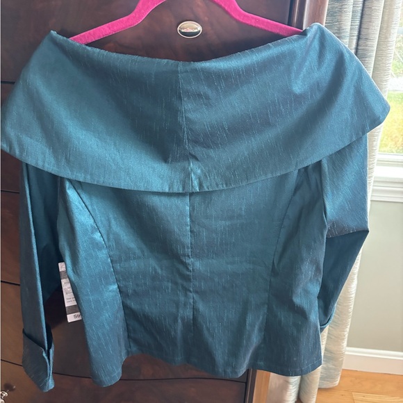 Samuel Dong Deep Teal Elegant Top - Picture 5 of 5